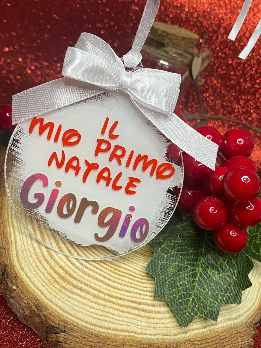 Palla Il mio primo Natale personalizzabile - idea regalo Natale