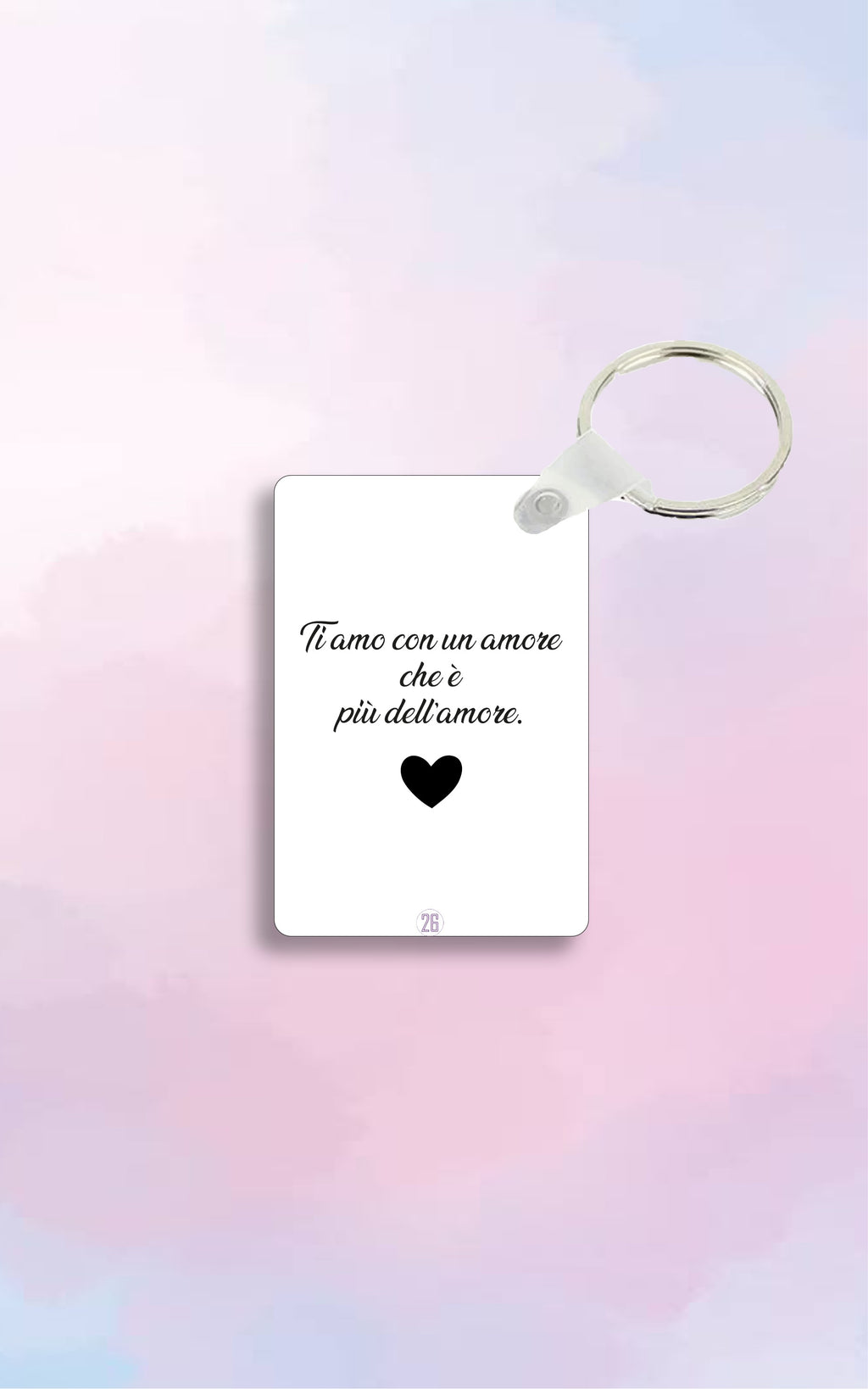 Portachiavi con Foto e Frase